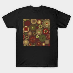 concentric circles dark brown T-Shirt